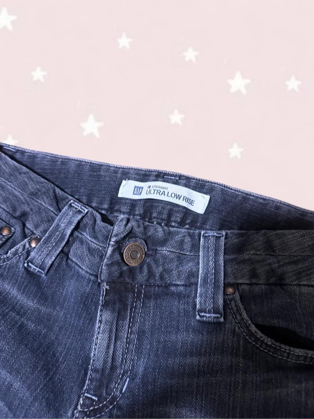 VINTAGE Y2K GAP Straight Leg Women's Jeans in Dark Blue Denim